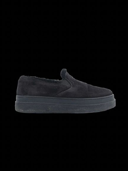Excellent Prada Black Suede Slip-On Shoes Size 38 with Comfortable Lining