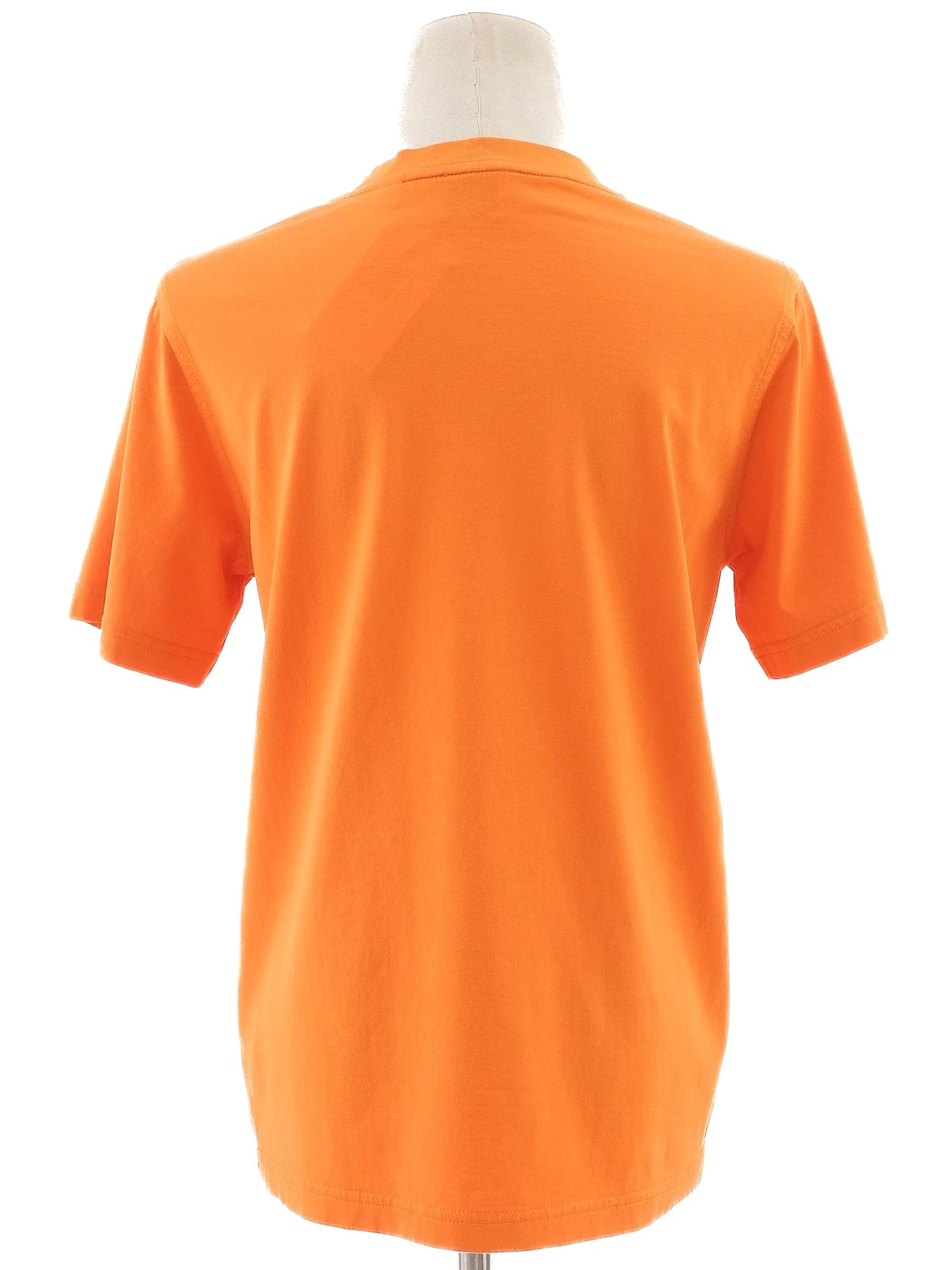 excellent burberry orange t-shirt women size s cotton