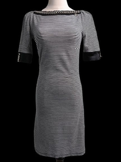 Average Elisabetta Franchi Striped Dress Size S Combined Viscose
