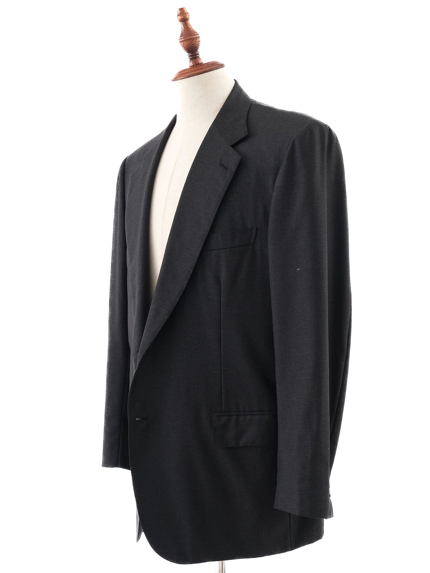 excellent brioni gray wool suit jacket size xl for men