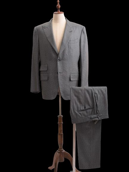 Excellent Tom Ford Gray Silk Suit Jacket Trousers Men's Size L