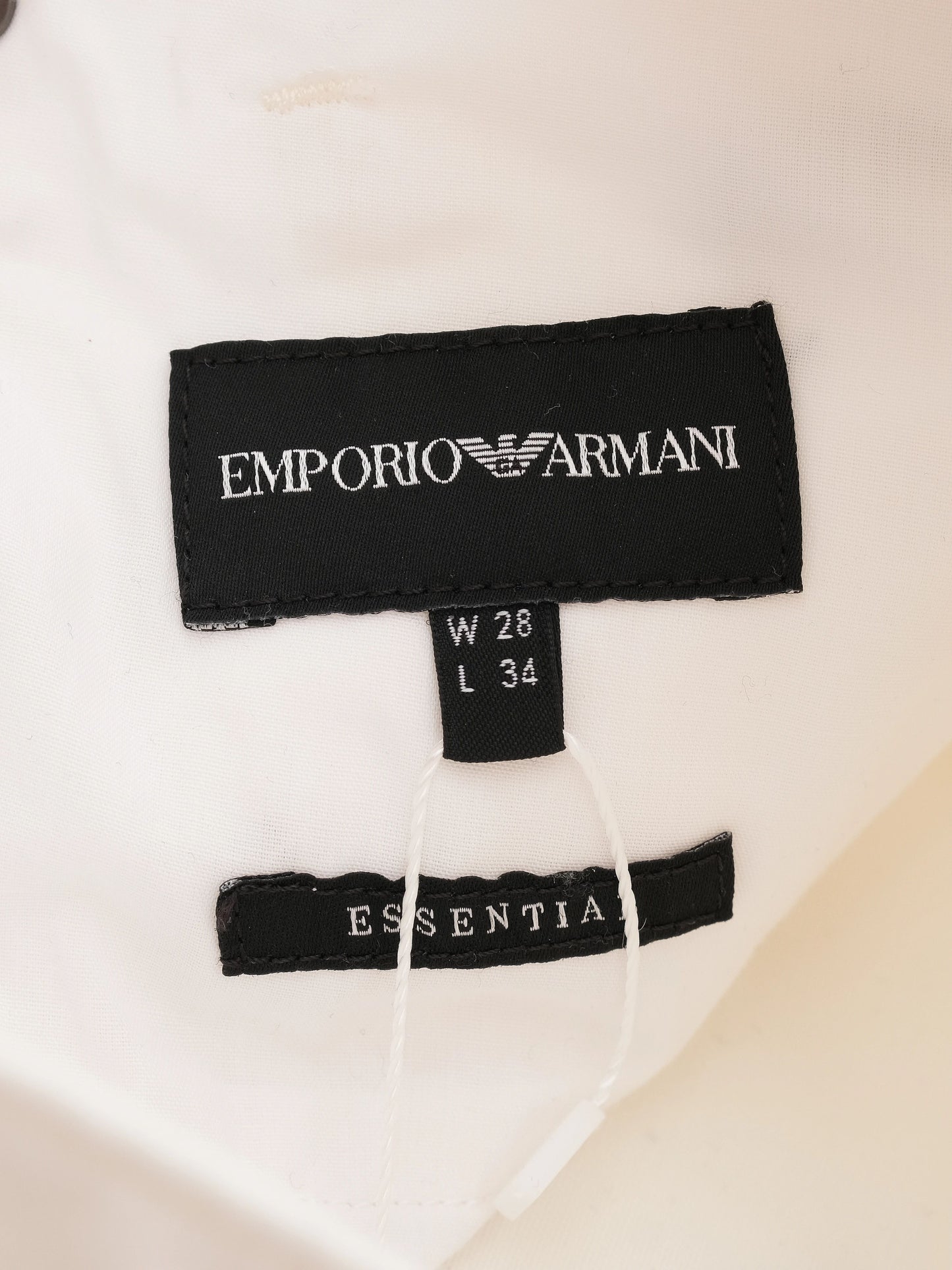 new emporio armani white jeans size m women's elastane