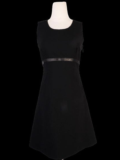 Perfect Dsquared2 Black Wool Sleeveless Dress with Belt XS
