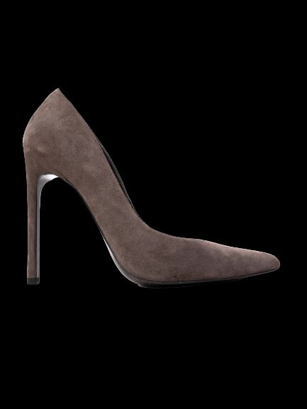 excellent stuart weitzman gray leather high-heeled shoes size n/a