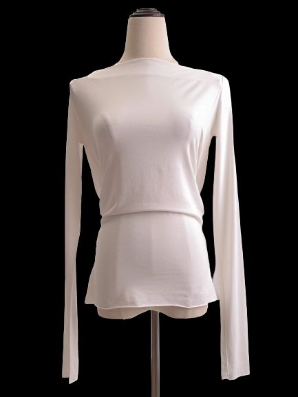 excellent givenchy white cotton blouse xs with unique back design
