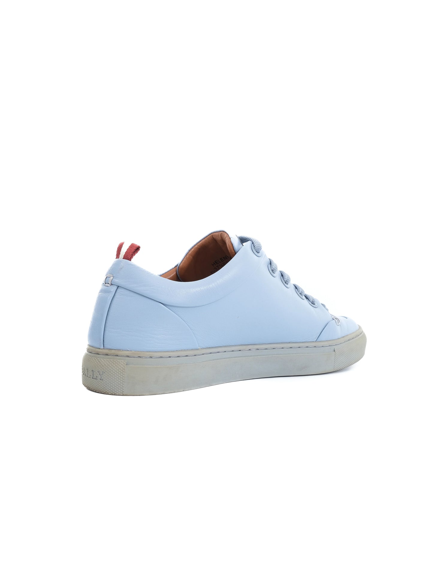 excellent bally blue leather sneakers size 37.5 women