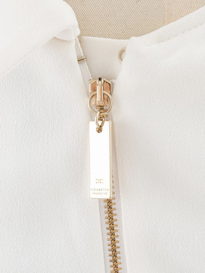 NEW Elisabetta Franchi White Asymmetrical Jumpsuit Size L