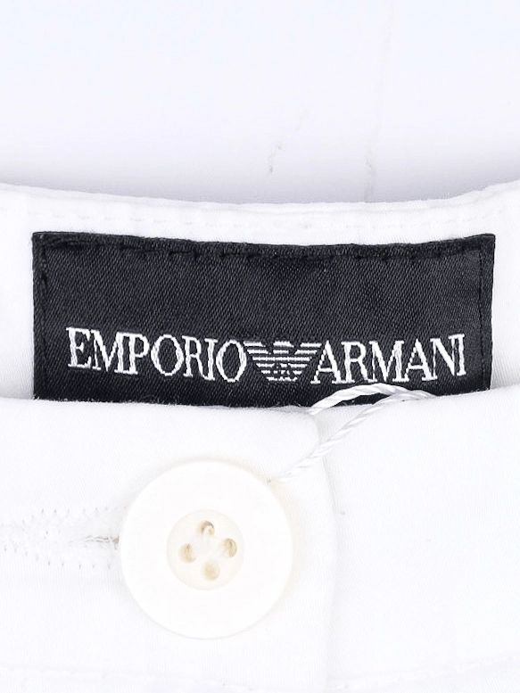 excellent emporio armani white cotton shorts size m for women