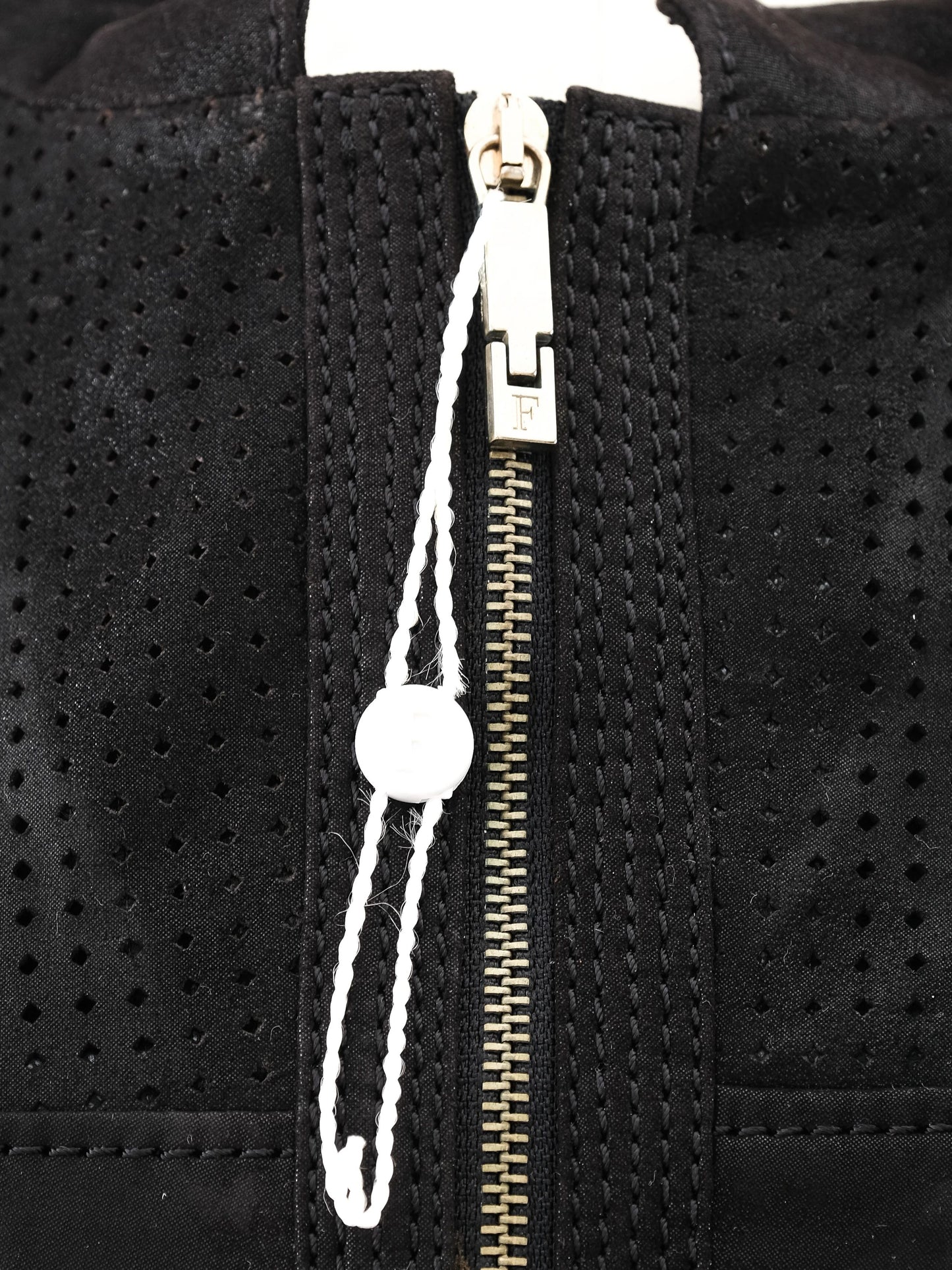 excellent ferre black wool jacket size xs with zipper details