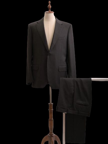 Canali Black Suit Jacket & Trousers Set Size L Excellent Condition