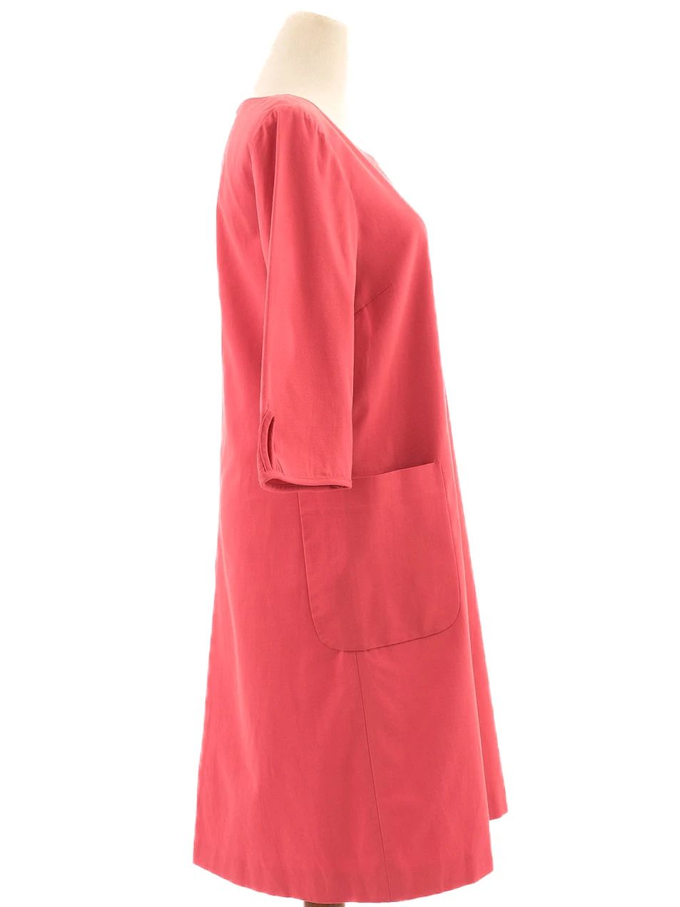 excellent maxco red viscose dress with pockets size l for women