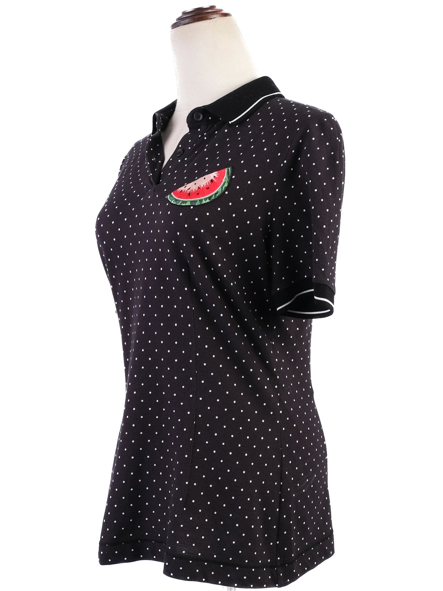 excellent dolce gabbana women's blue polo shirt size xl with design