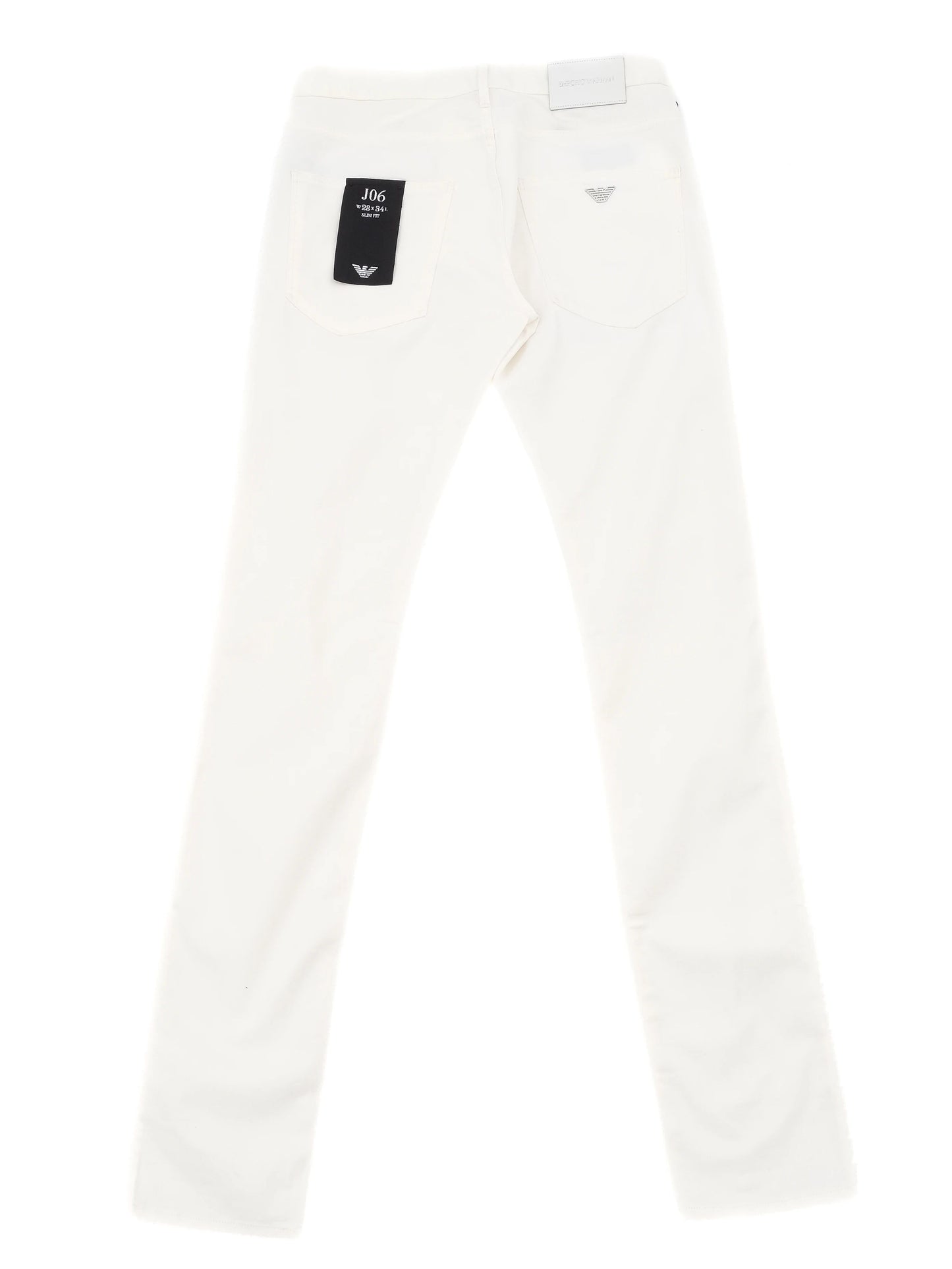new emporio armani white jeans size m women's elastane