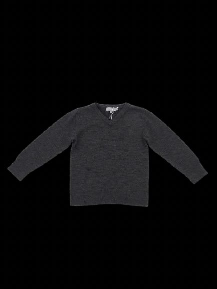 perfect dior gray wool v-neck sweater for kids size 5
