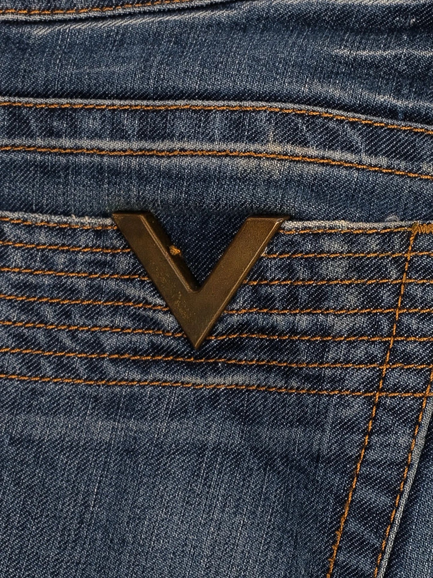 excellent red valentino blue cotton jeans size m