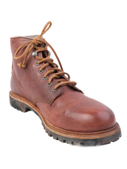 Average Diesel Orange Leather Boots Size 42 for Men