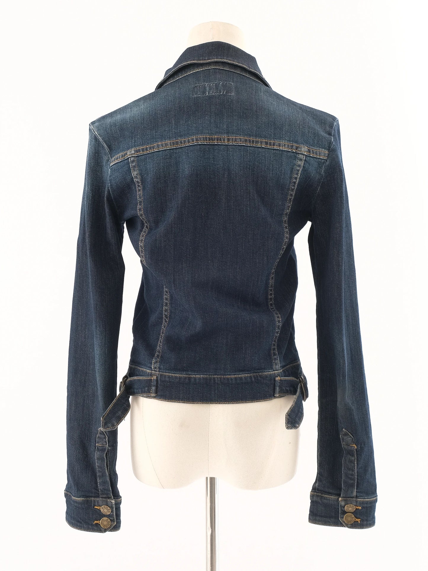 excellent kenzo denim jacket blue size s with embroidered design