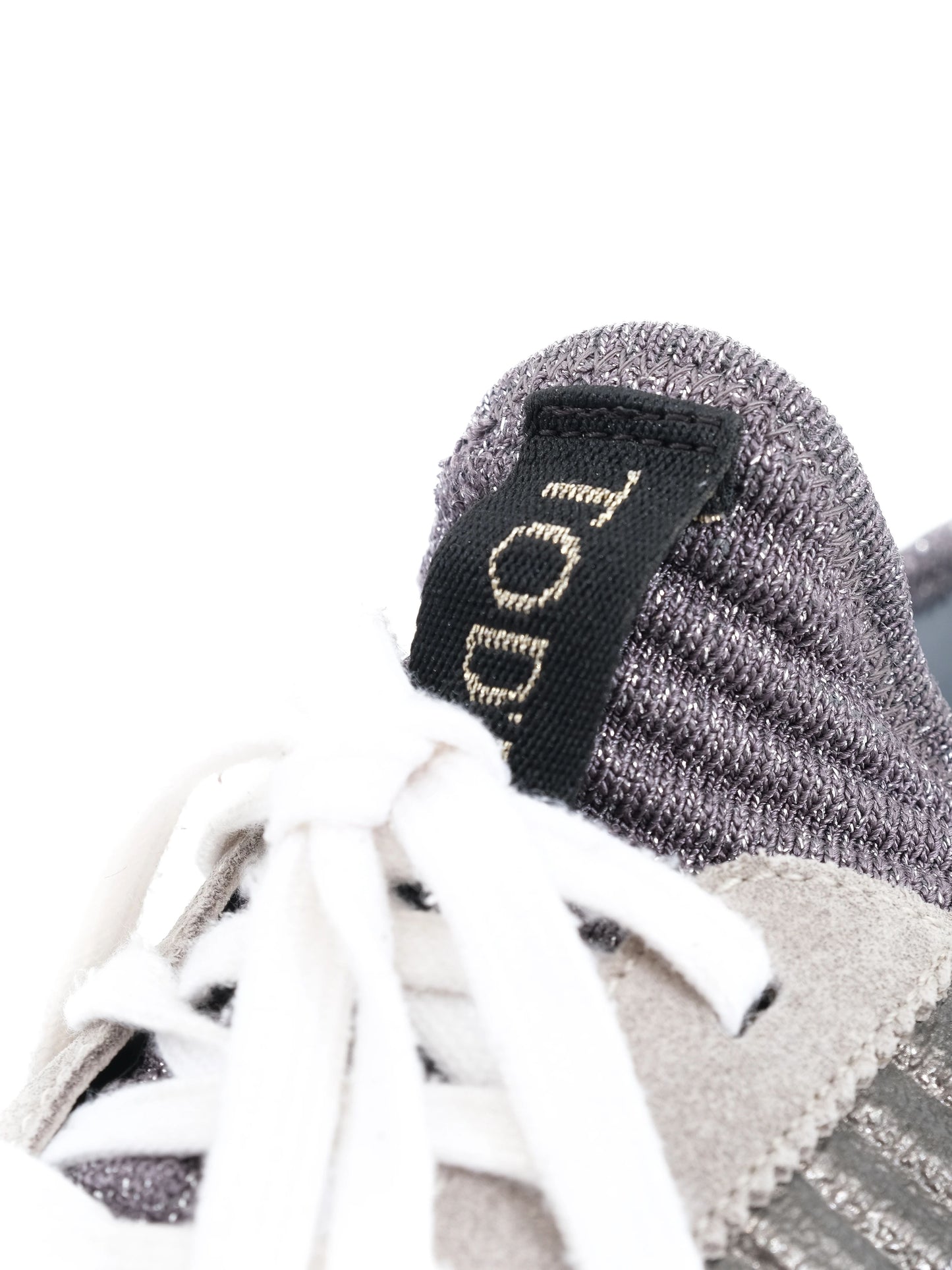 excellent tod's gray textile sneakers size 38 with white sole