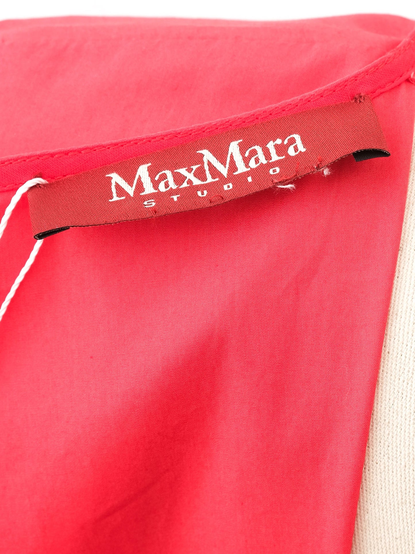 excellent max mara red long sleeve dress size l polyester