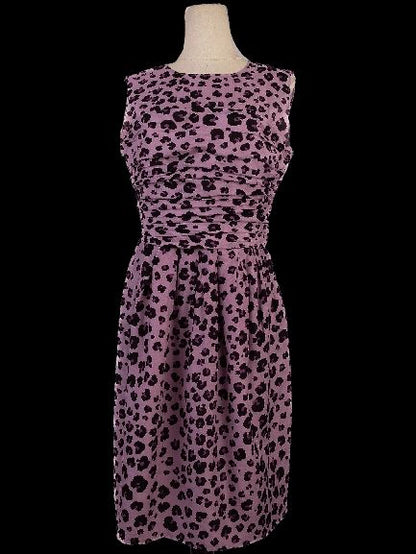 Moschino Pink Silk WomenÕs Dress L Leopard Print Sleeveless