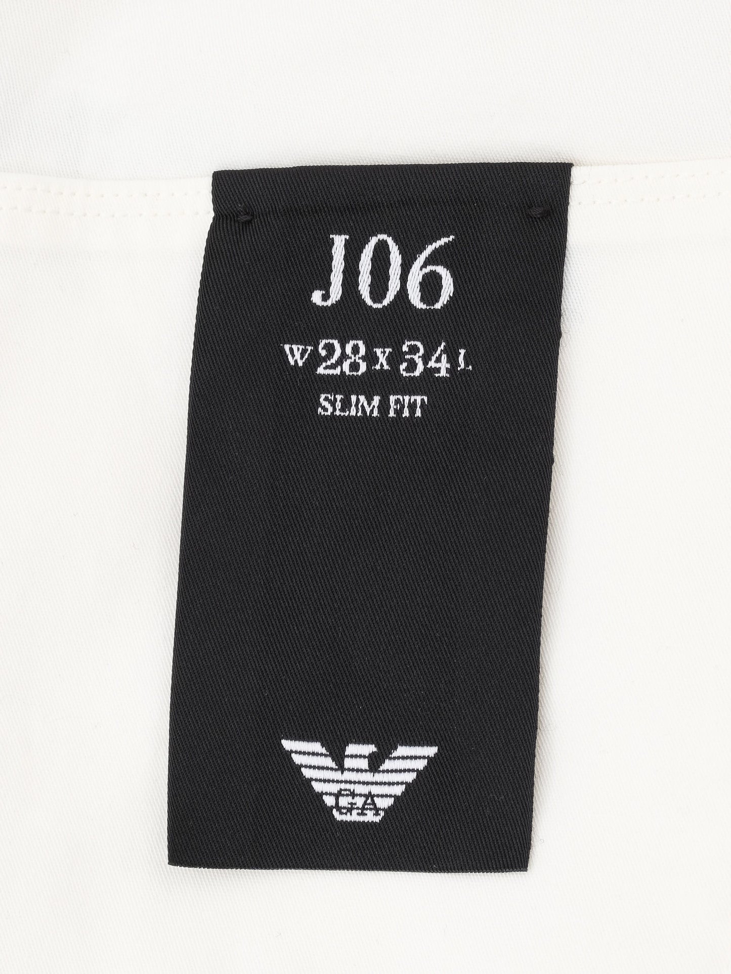 new emporio armani white jeans size m women's elastane