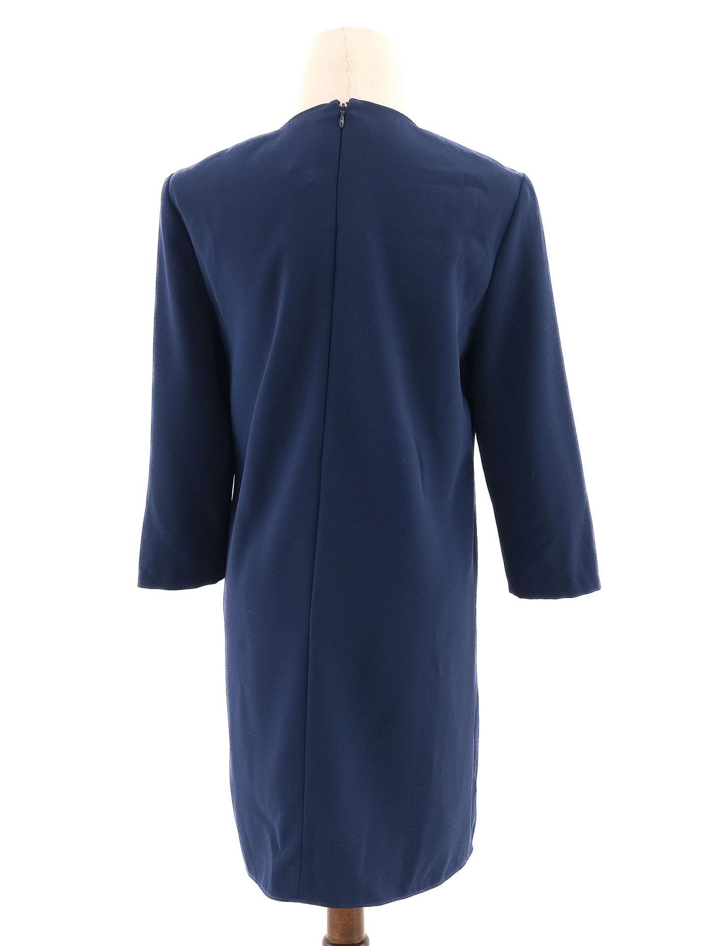 excellent elisabetta franchi blue dress size l with gold details
