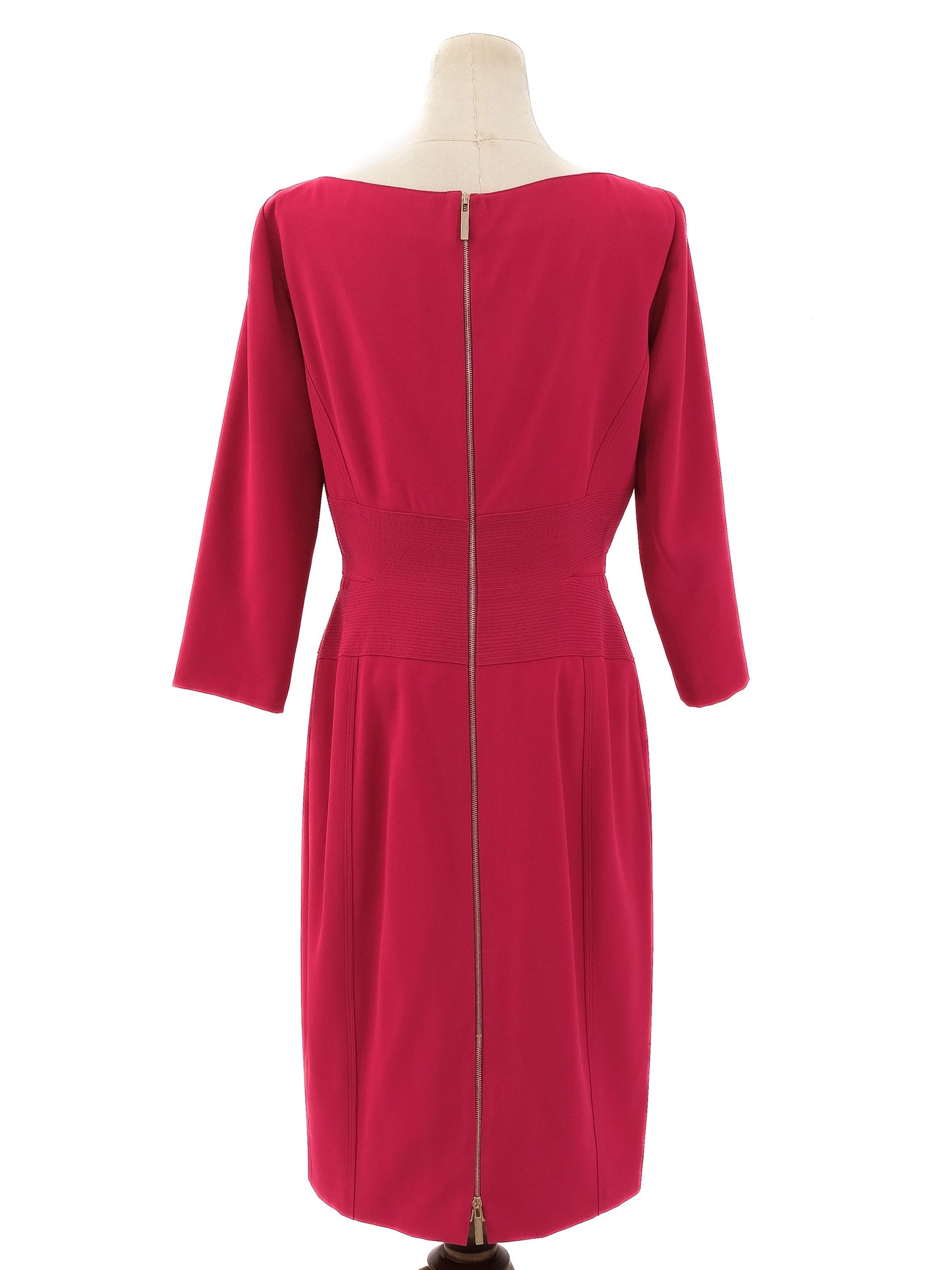 elie saab pink long-sleeved dress size l - excellent condition