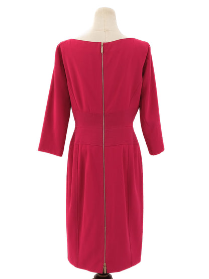Elie Saab Pink Long-Sleeved Dress Size L - Excellent Condition