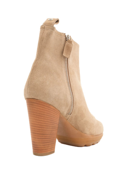 Excellent Escada Gray Genuine Suede Ankle Boots Size 38