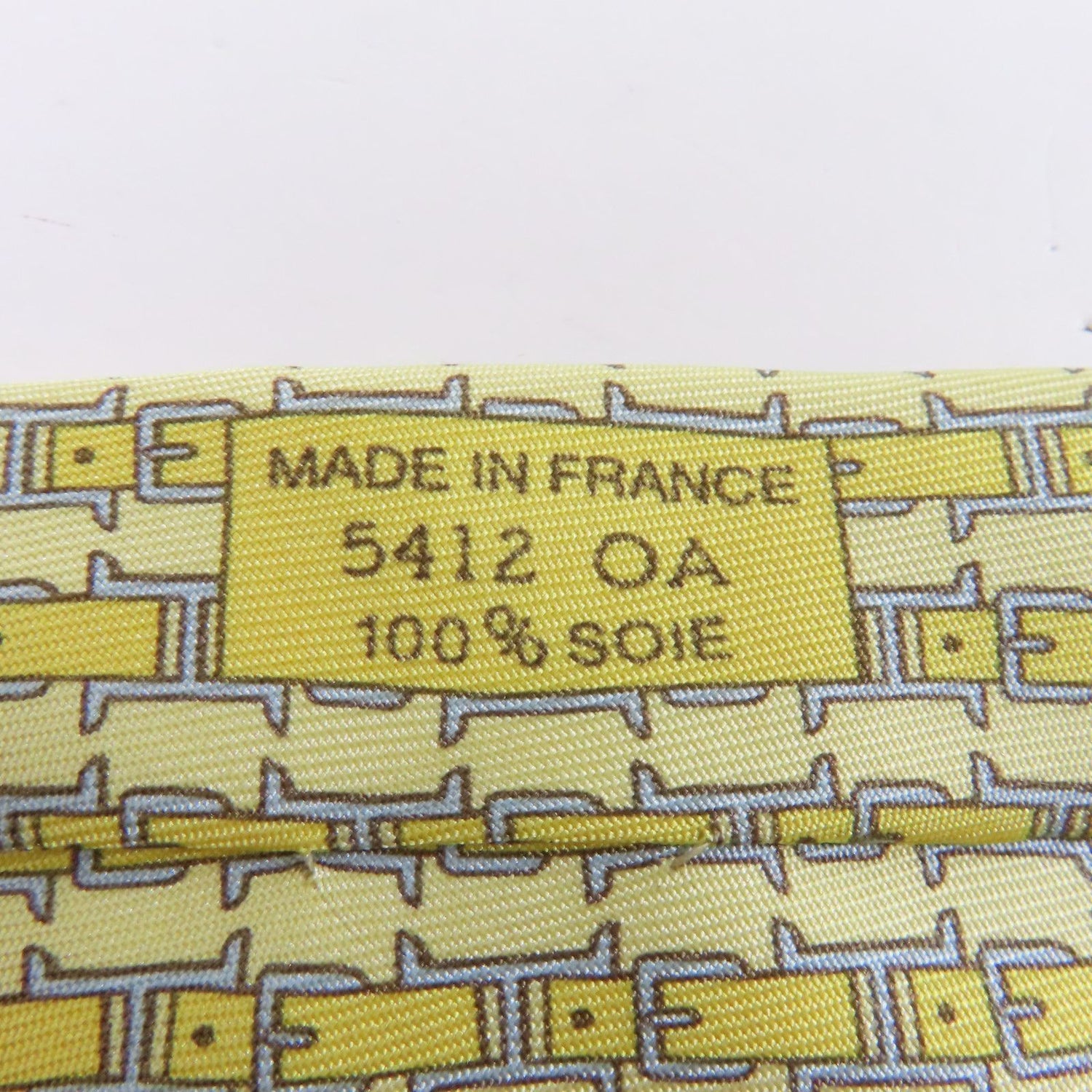 Hermes Silk Tie Belt Yellow Tie Yellow Silk