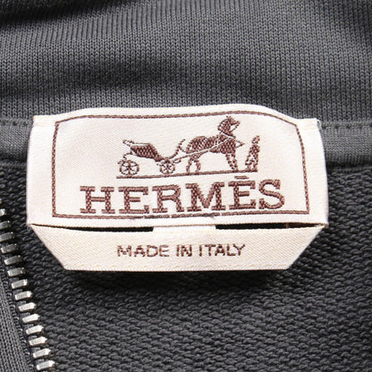 Hermes Crude Cell Hoodie Gray Cotton