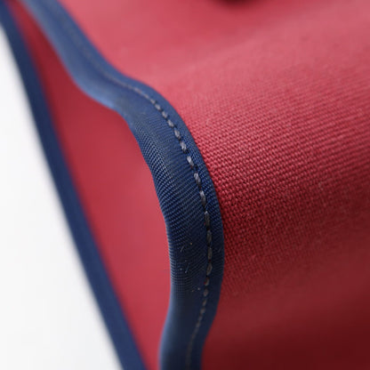 Hermes Canvas Herbag Silver Hand-handed Bag For Shoulder And Back Red/blue 2way Shoulder Bag Re