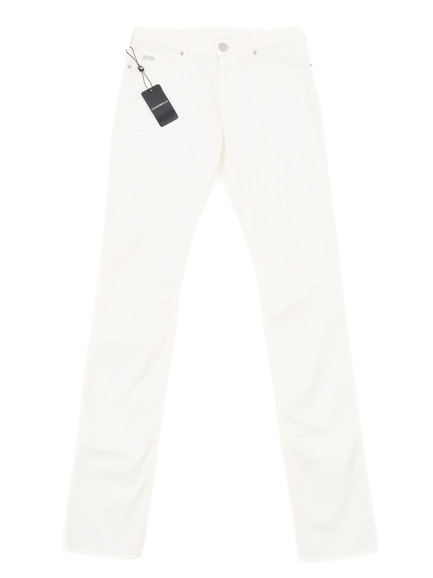 new emporio armani white jeans size m women's elastane