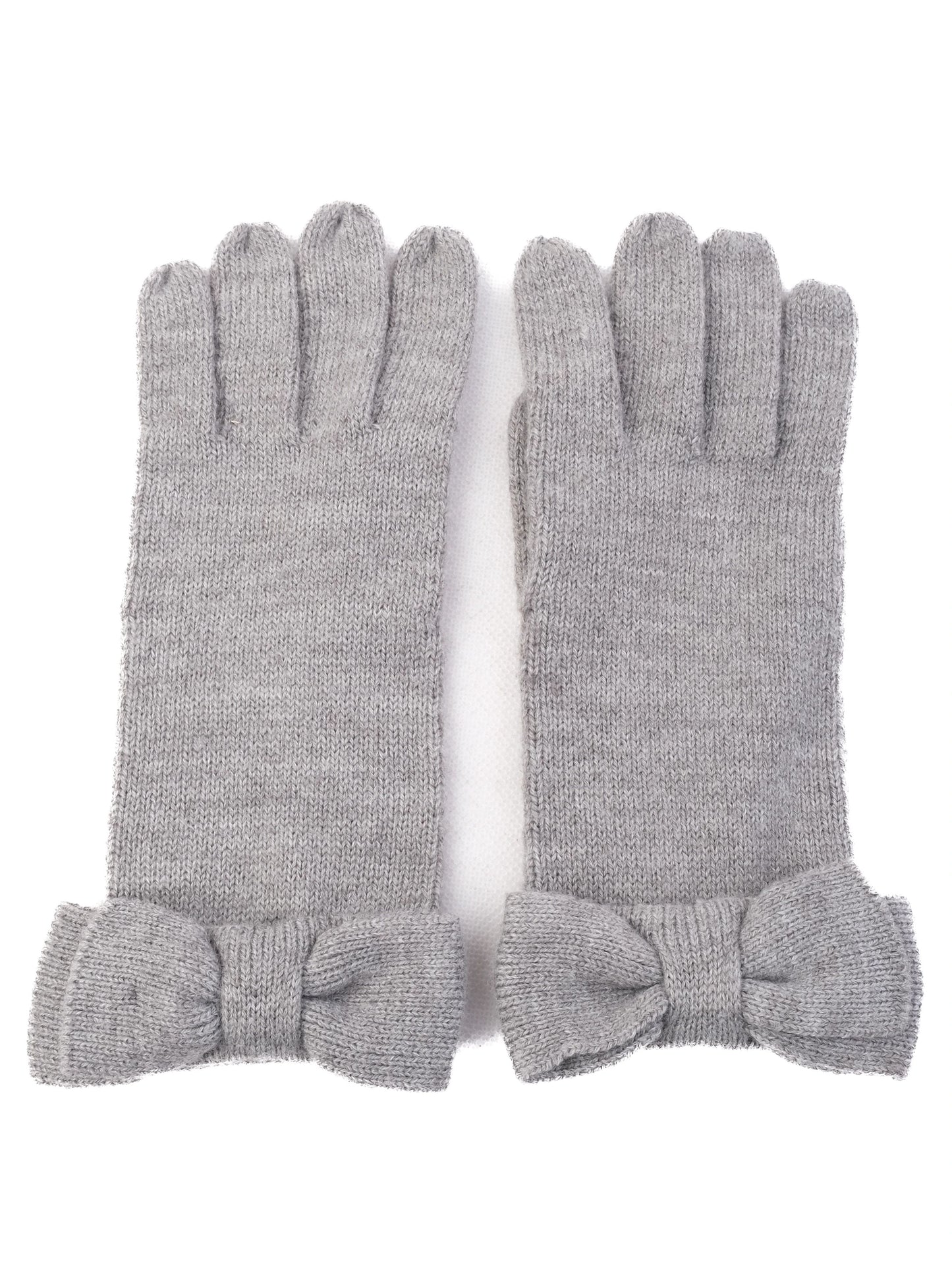 excellent kate spade gray wool gloves with bow detail size s