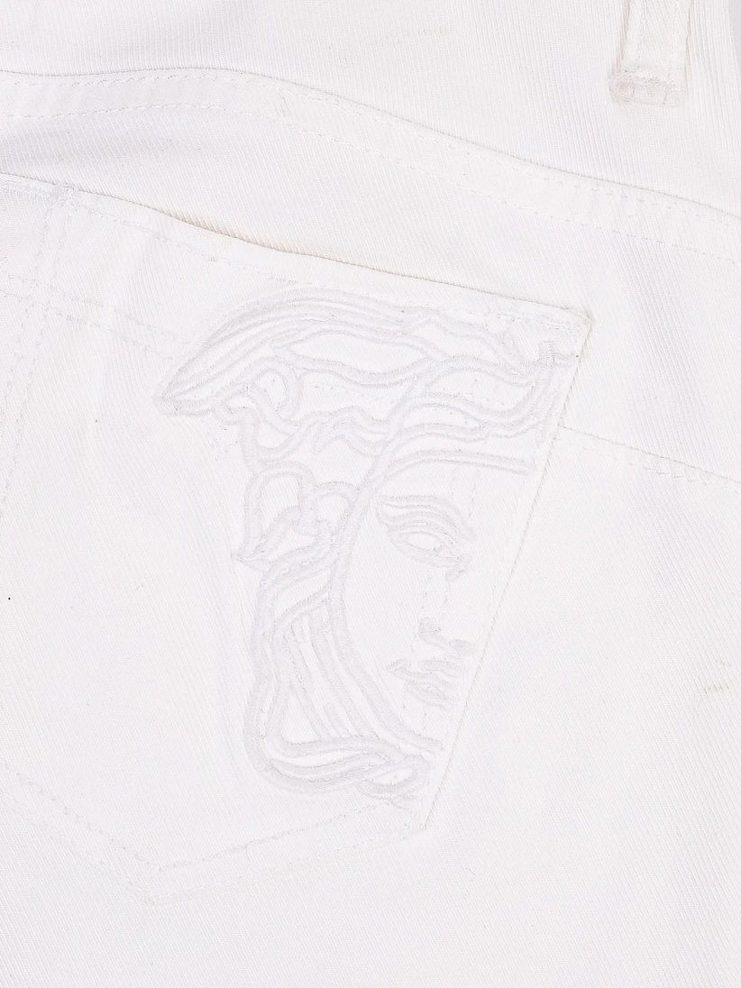 versace collection white cotton jeans size xs perfect condition