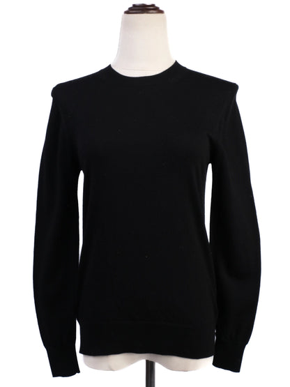 EXCELLENT Burberry Black Wool Sweater with Elbow Patches Size S
