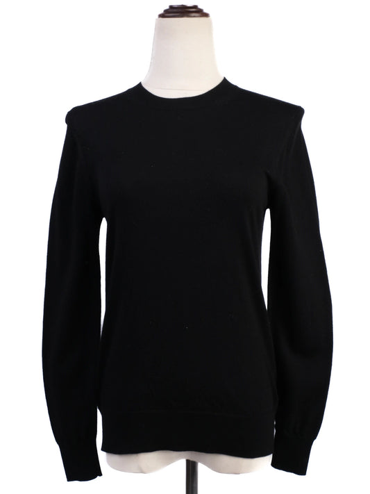 EXCELLENT Burberry Black Wool Sweater with Elbow Patches Size S