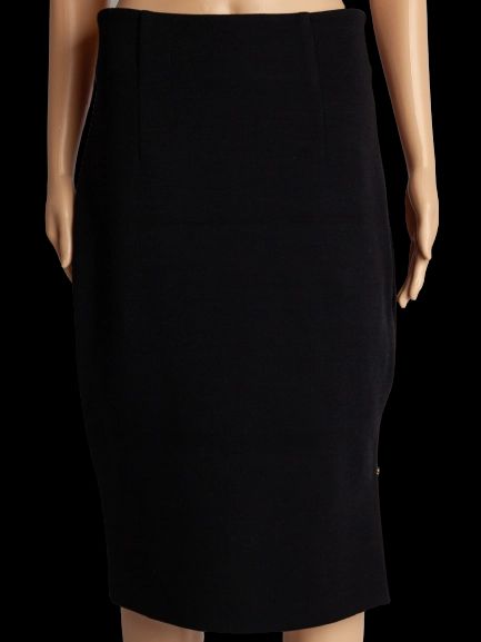 good emilio pucci black cashmere pencil skirt size xl