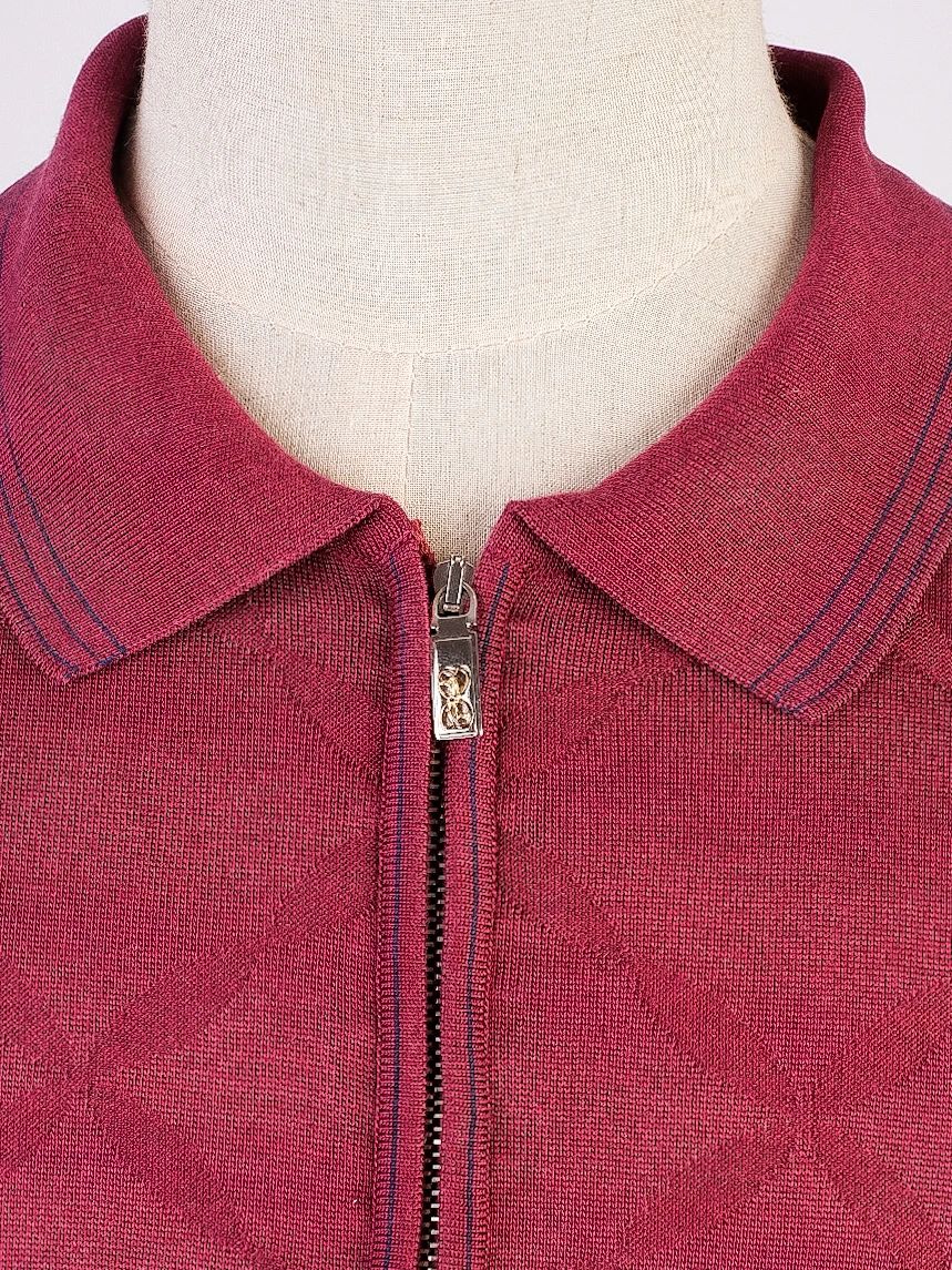 excellent castello d'oro red cotton sweater size l short sleeve