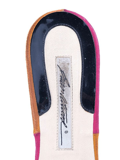 Average Condition Brian Atwood Black Leather High-Heeled Sandals Size 38