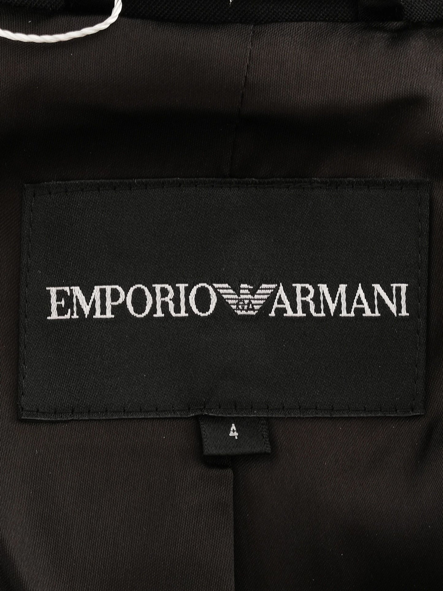 excellent emporio armani black wool womenõs coat size s