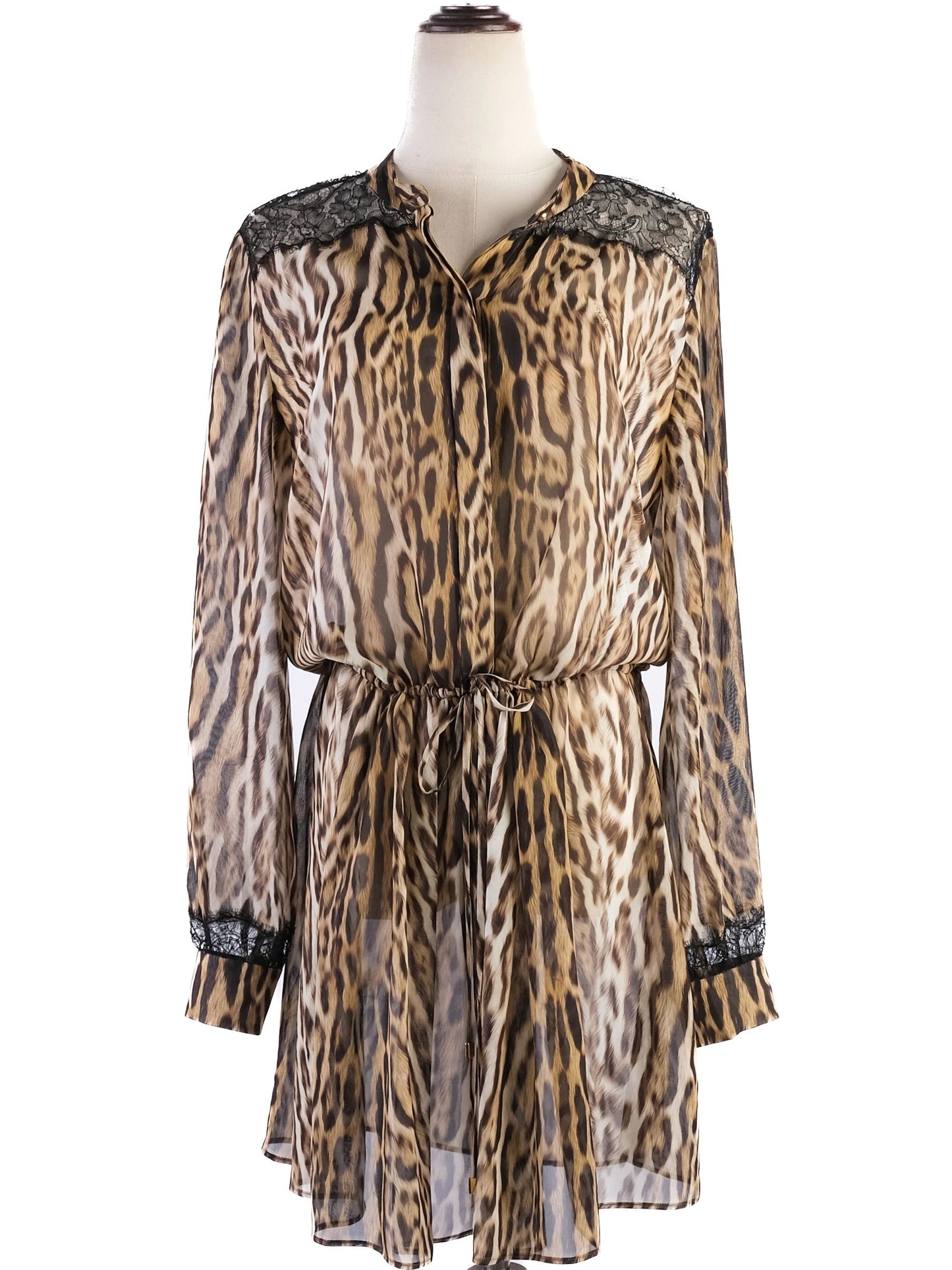 roberto cavalli silk animal print dress size m excellent condition
