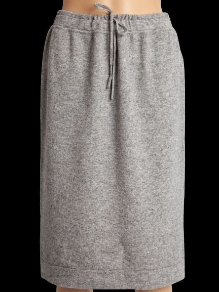 new vince knit skirt gray cashmere size s with drawstring waistband