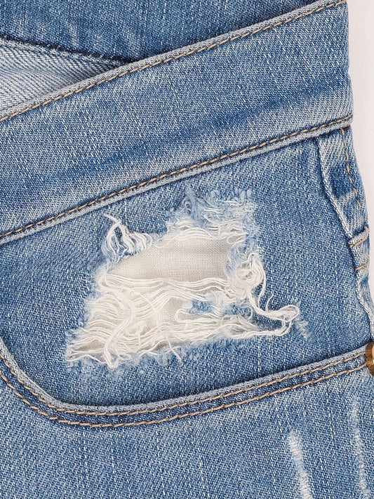 Good Plein Sud Blue Distressed Jeans Women's Size Casual