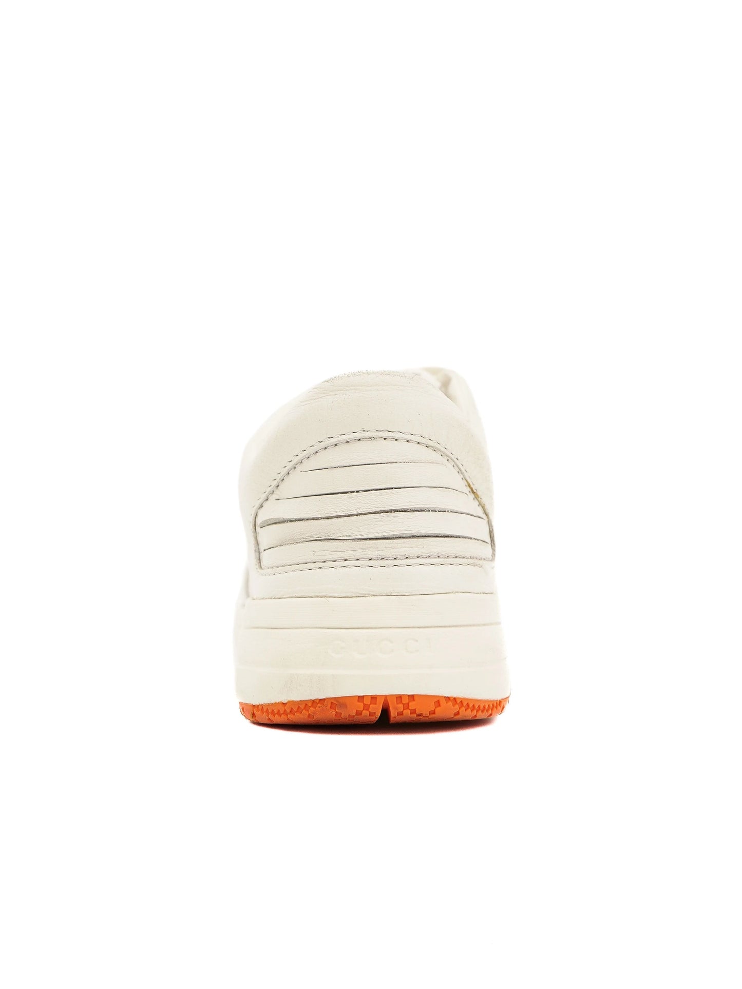 gucci white sneakers with orange accents size 36 - good condition
