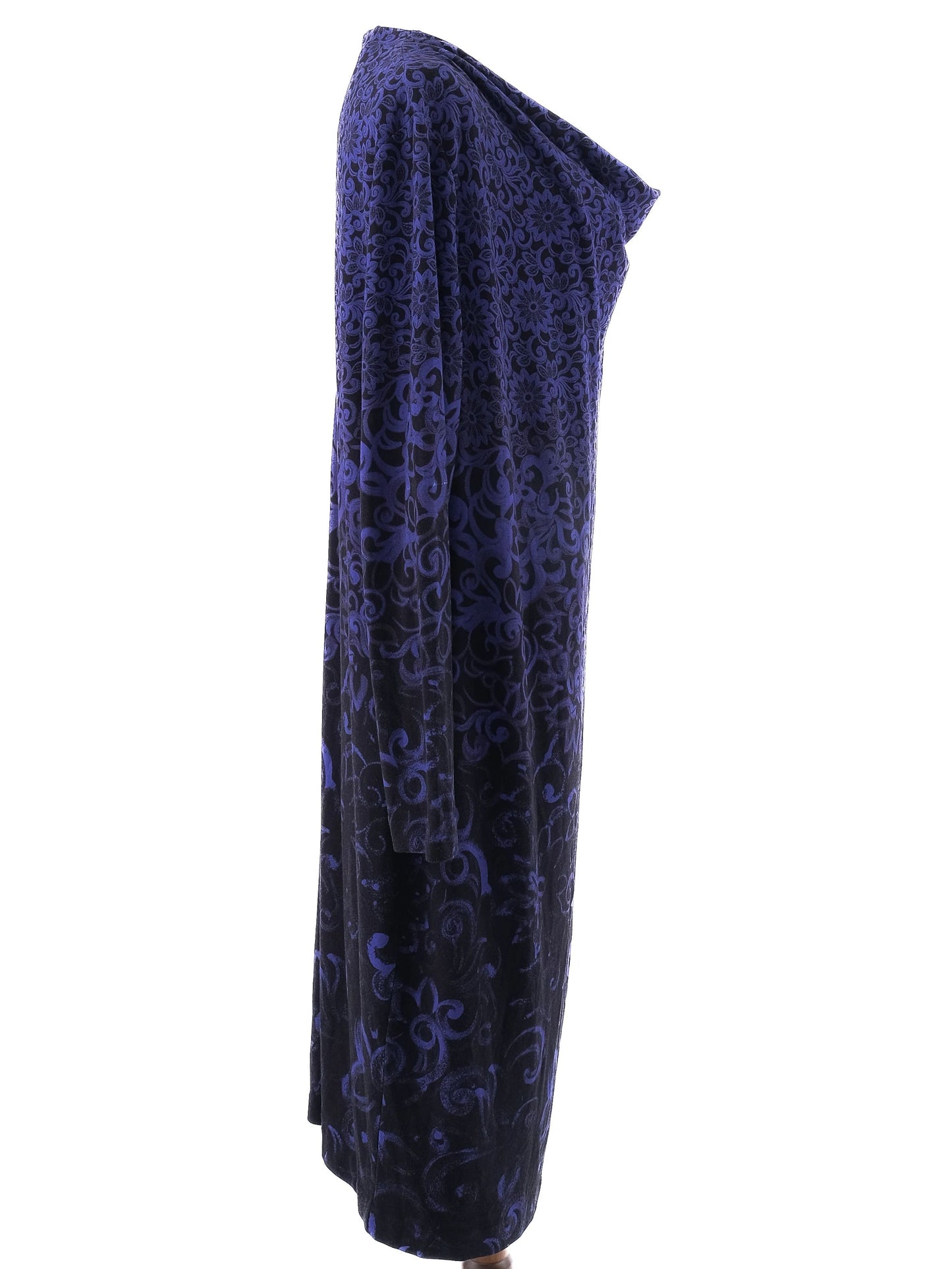 escada excellent condition purple viscose midi dress size xl