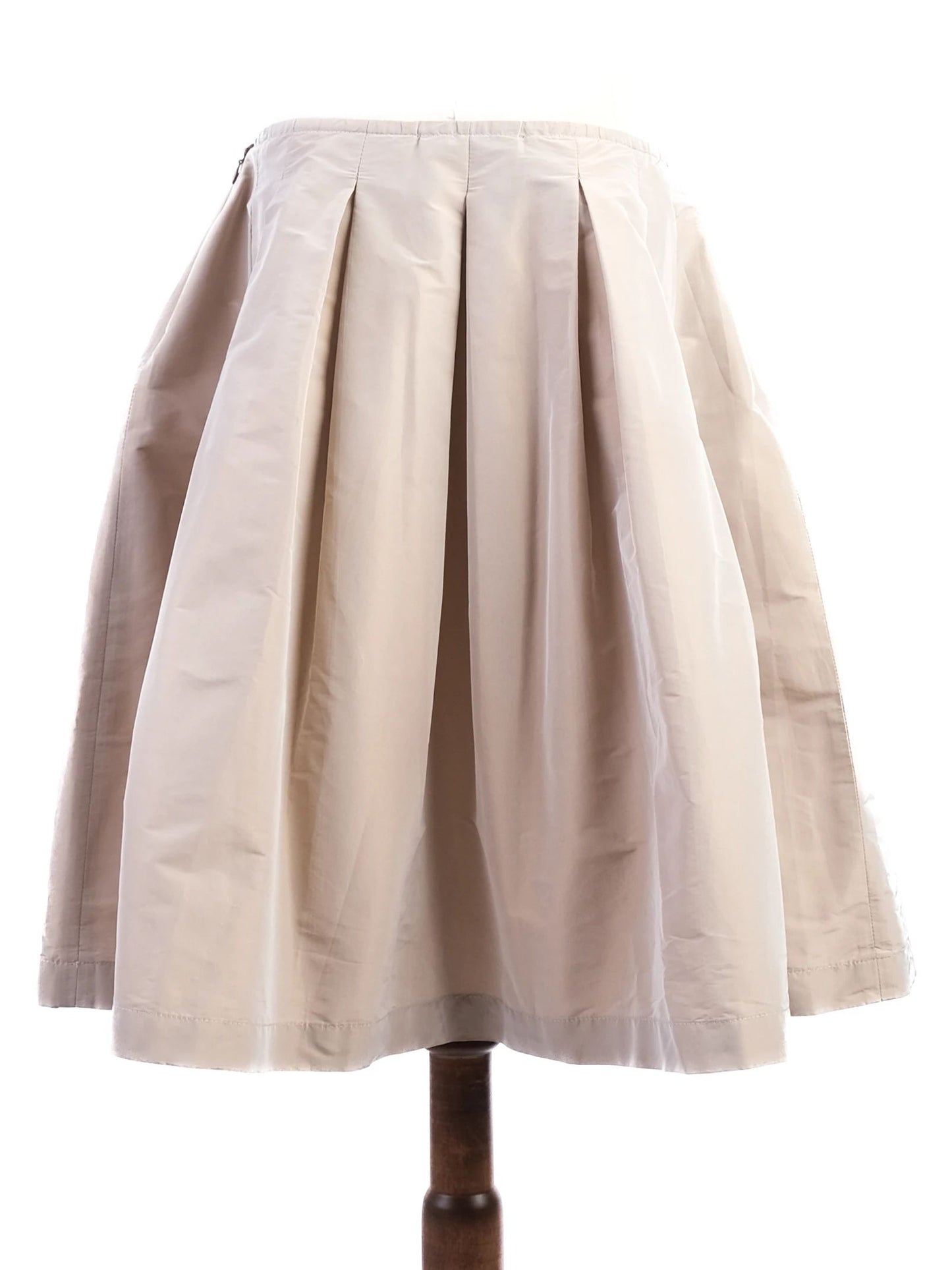 excellent fabiana filippi gray pleated skirt size l made in italy