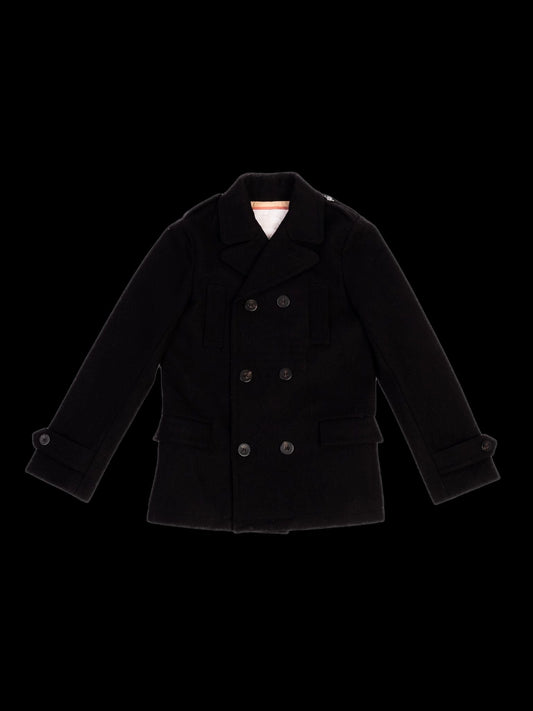 Excellent Burberry Black Wool Peacoat for Kids, Size 10