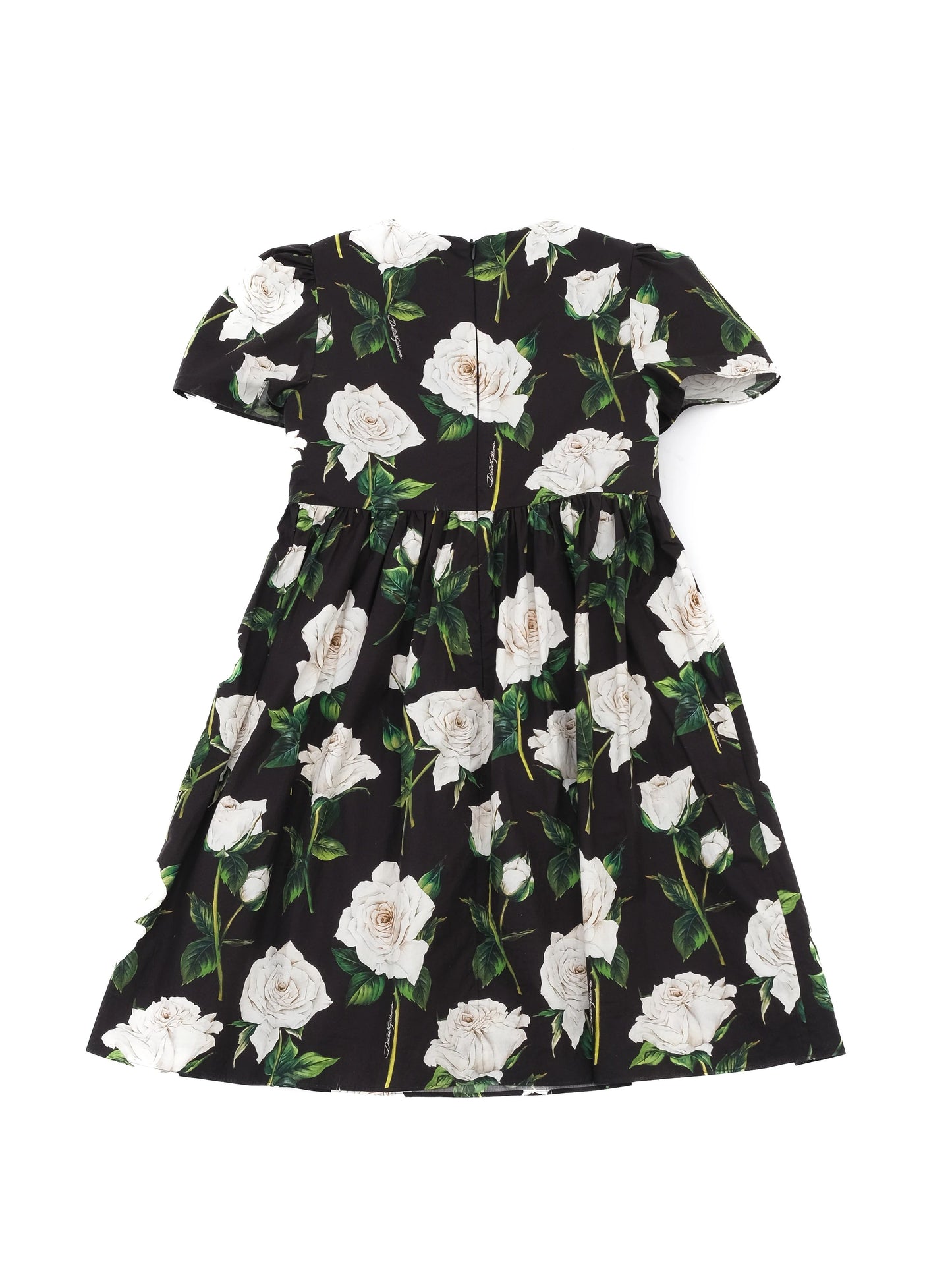 perfect dolce gabbana black dress for kids size 10 with floral pattern