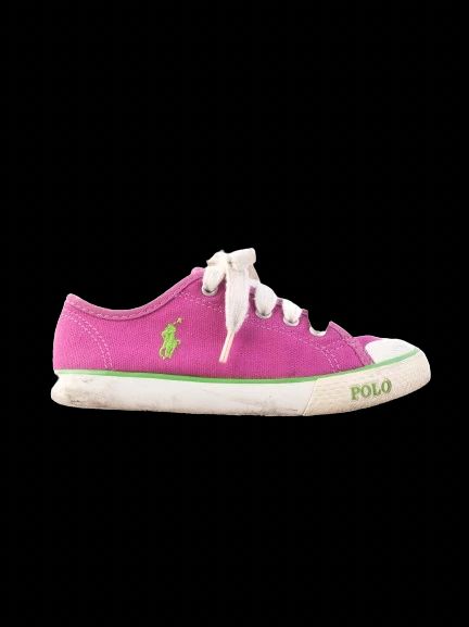 average condition polo ralph lauren purple sneakers for kids size 26